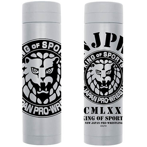 New Japan Pro-Wrestling - Lion Mark Thermos Bottle White image 1