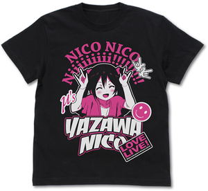 Love Live! - Nico Yazawa T-shirt Black (L Size)_