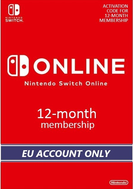 Nintendo Switch Online 12 Month Individual Membership Europe