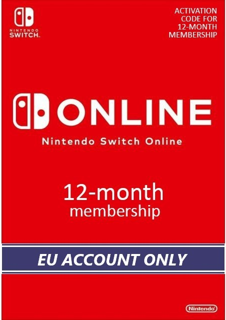 Nintendo Switch Online 12 Month Individual | Europe Account digital for Nintendo