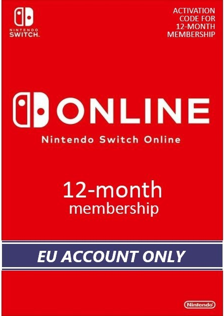Nintendo Switch Online 12 Month Individual Membership | Europe Account <span class="ext ext_digital">digital</span> image 1