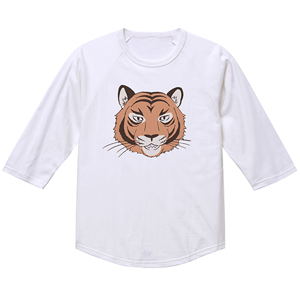 Uchi Tama?! - Tiger Raglan T-shirt White (XL Size)_