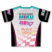 Hatsune Miku GT Project Full Graphic T-shirt: Racing Miku 2019 Cheer Ver. (L Size)