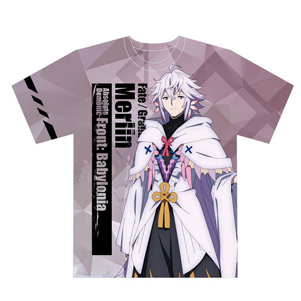 Fate/Grand Order - Absolute Demonic Front: Babylonia Full Graphic T-shirt: Merlin (L Size) image 1