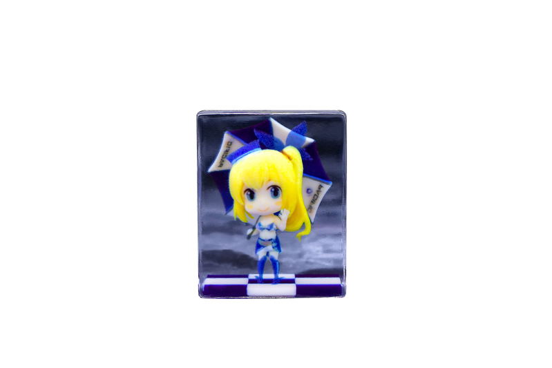 Mirai Akari Racing Project Mirai Akari Pacific Race Queen Ver. Full Color 3D Crystal Figure image 1