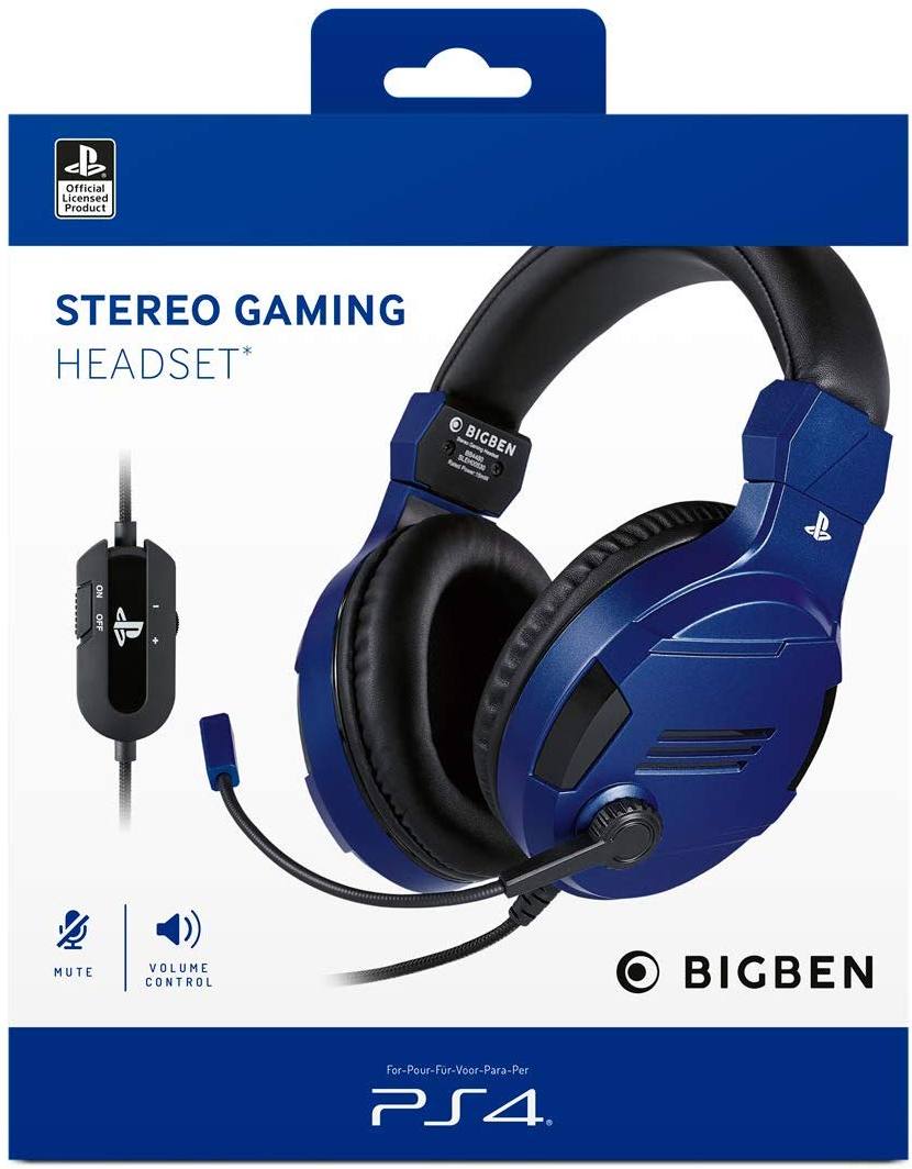 regiment Missionaris Lunch Bigben Stereo Gaming Headset V3 for PS4/PC/MAC (Blue) for Windows, Mac,  PlayStation 4
