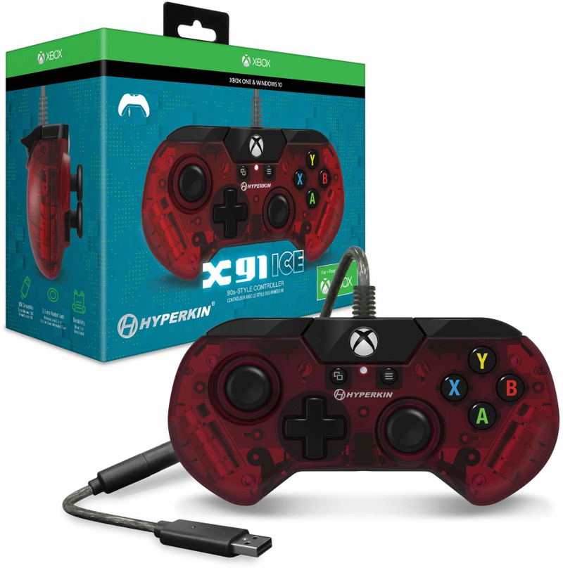 Hyperkin X91 Ice Wired Controller for Xbox One (Ruby Red) image 1