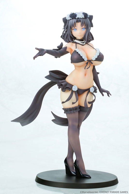 Senran Kagura 1/7 Scale Pre-Painted Figure: Yumi Wedding 2018 Black Ver. image 1