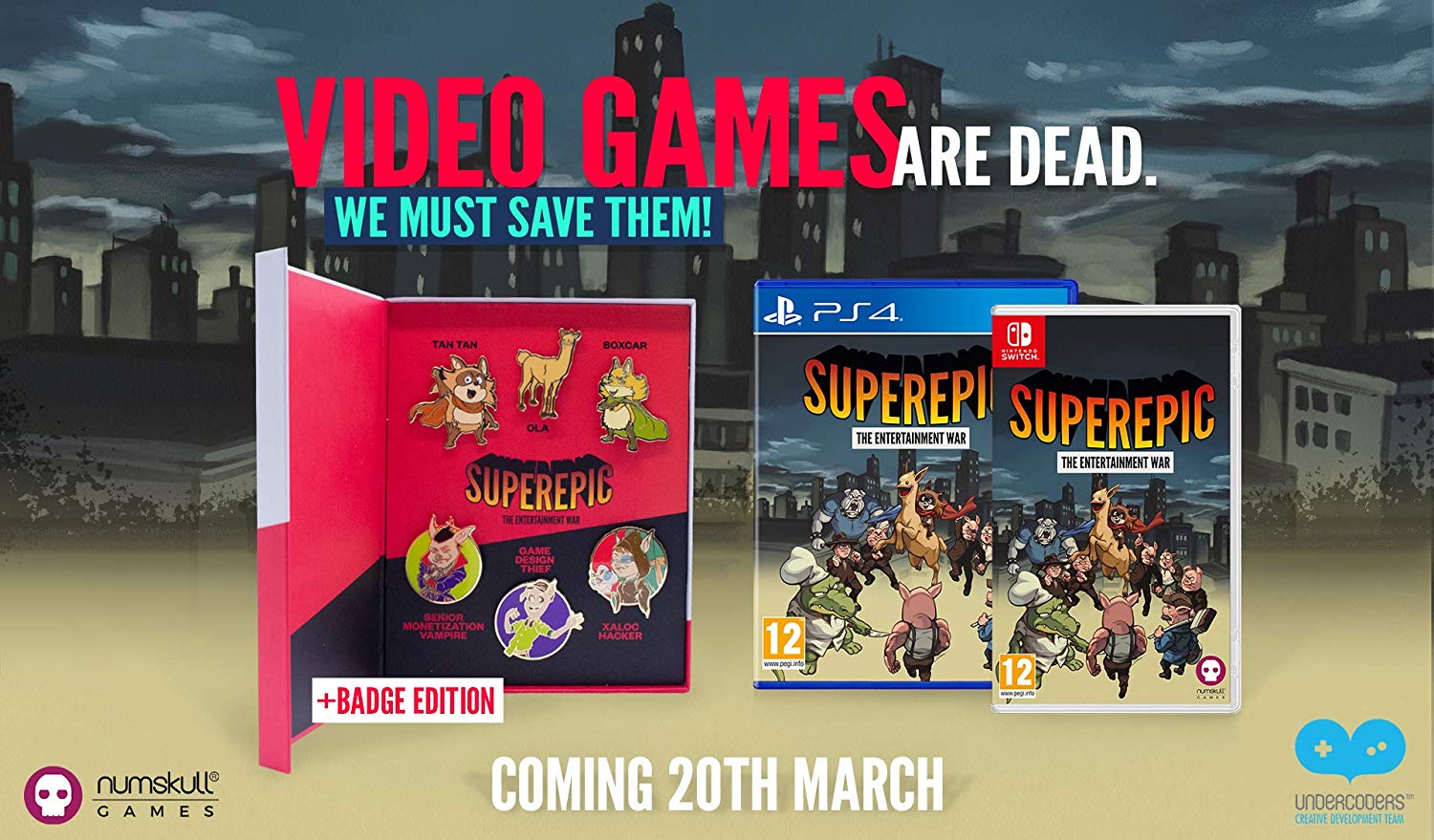 SuperEpic: The Entertainment War [Badge Edition] — Import Game Deal
