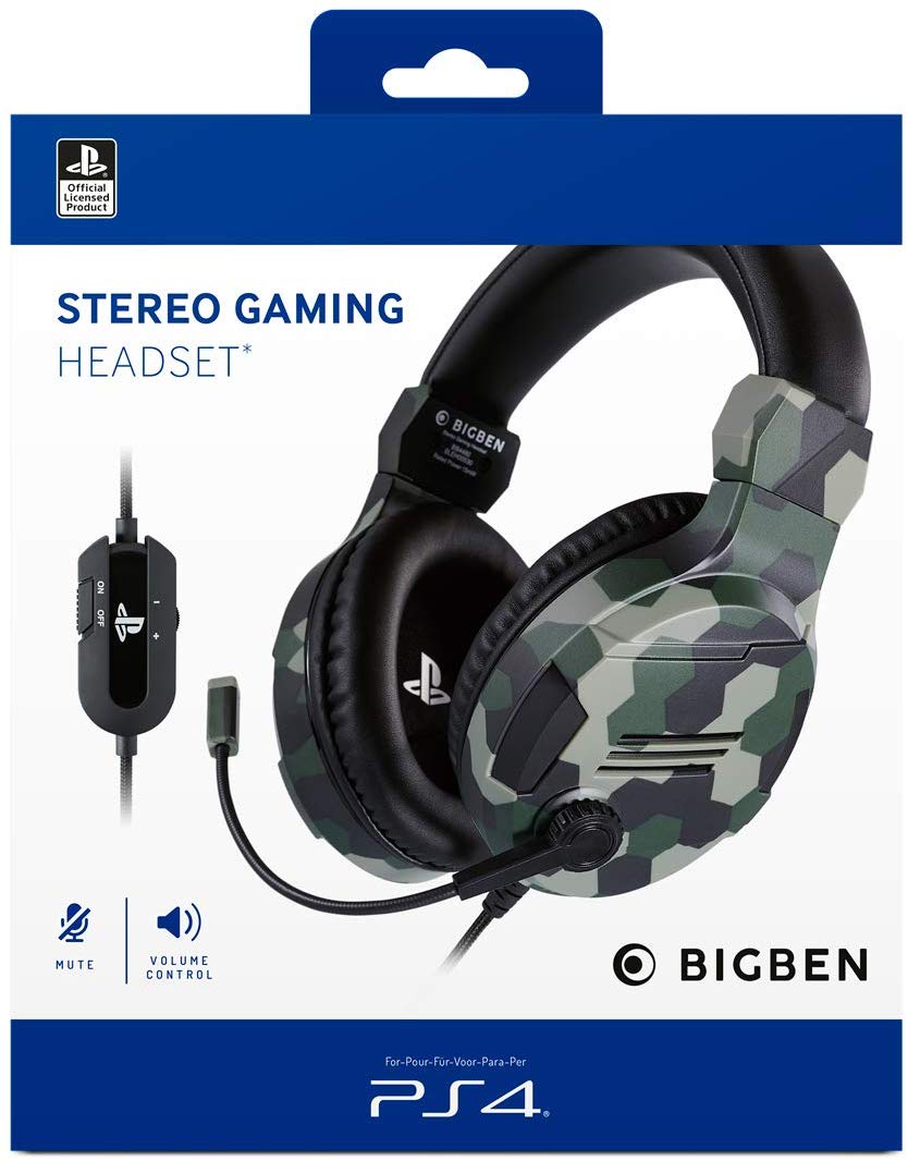 Bigben Stereo Gaming Headset V3 for PS4/PC/MAC (Camo) for Windows