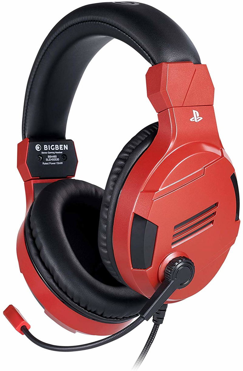 Bigben Stereo Gaming Headset V3 for PS4/PC/MAC (Red) image 3