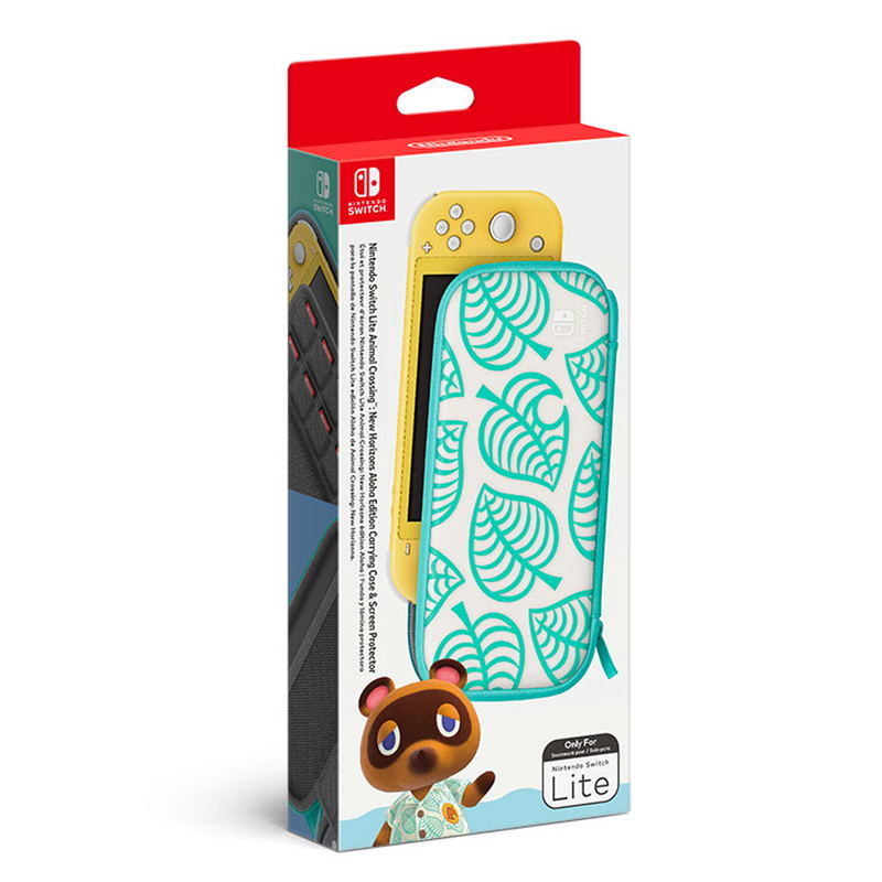 Nintendo Switch Lite Animal Crossing: New Horizons Aloha Edition Carrying Case & Screen Protector image 1