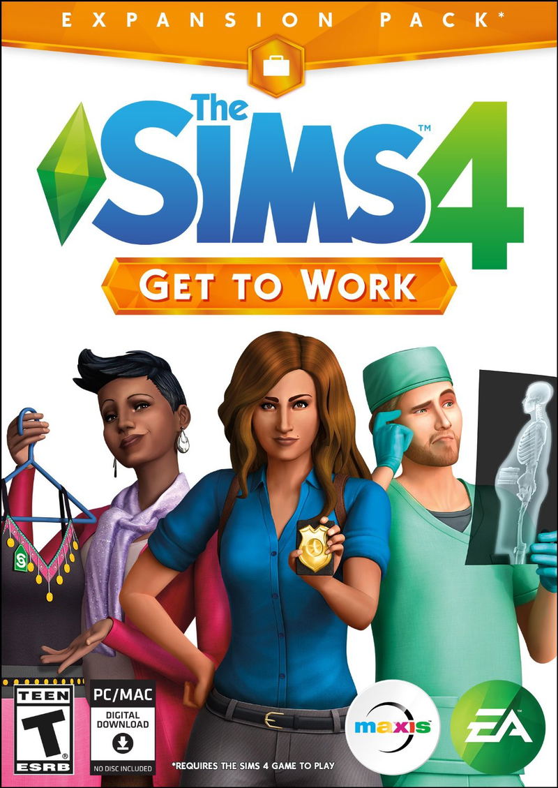 The Sims 4: Get to Work (DLC) <span class="ext" style="background-color: #B0000F; color: #FFFFFF;">DLC</span> <span class="ext ext_digital">digital</span> image 2