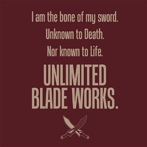 Fate/Stay Night: Heaven’s Feel - Unlimited Blade Works T-shirt Ver.2.0 Burgundy (XL Size)