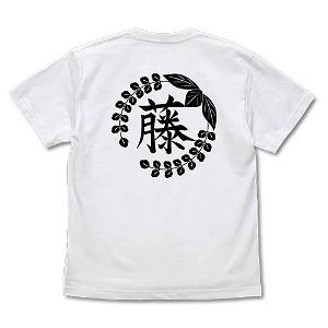 Demon Slayer: Kimetsu No Yaiba - Wisteria Flower Family Emblem T-shirt White (M Size)