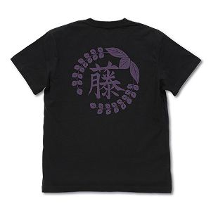 Demon Slayer: Kimetsu No Yaiba - Wisteria Flower Family Emblem T-shirt Black (L Size)