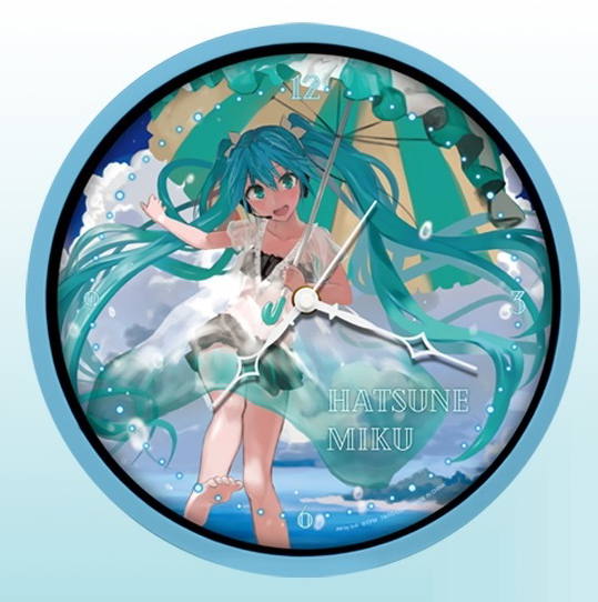 Hatsune Miku Original Illustration Wall Clock (A)