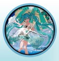 Hatsune Miku Original Illustration Wall Clock (A) thumbnail 1