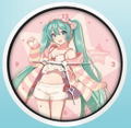Hatsune Miku Original Illustration Wall Clock (B) thumbnail 1