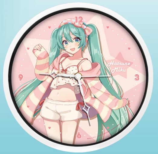 Hatsune Miku Original Illustration Wall Clock (B) image 1