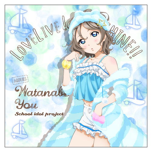 Love Live! Sunshine!! - You Watanabe Cushion Cover Pajama Ver. image 1