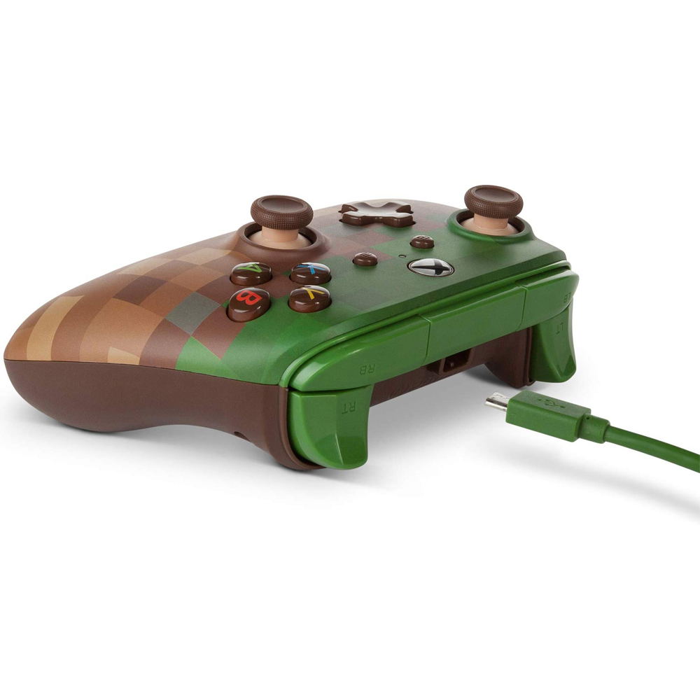 PowerA Enhanced Wired Controller for Xbox One (Minecraft Grass Block ...