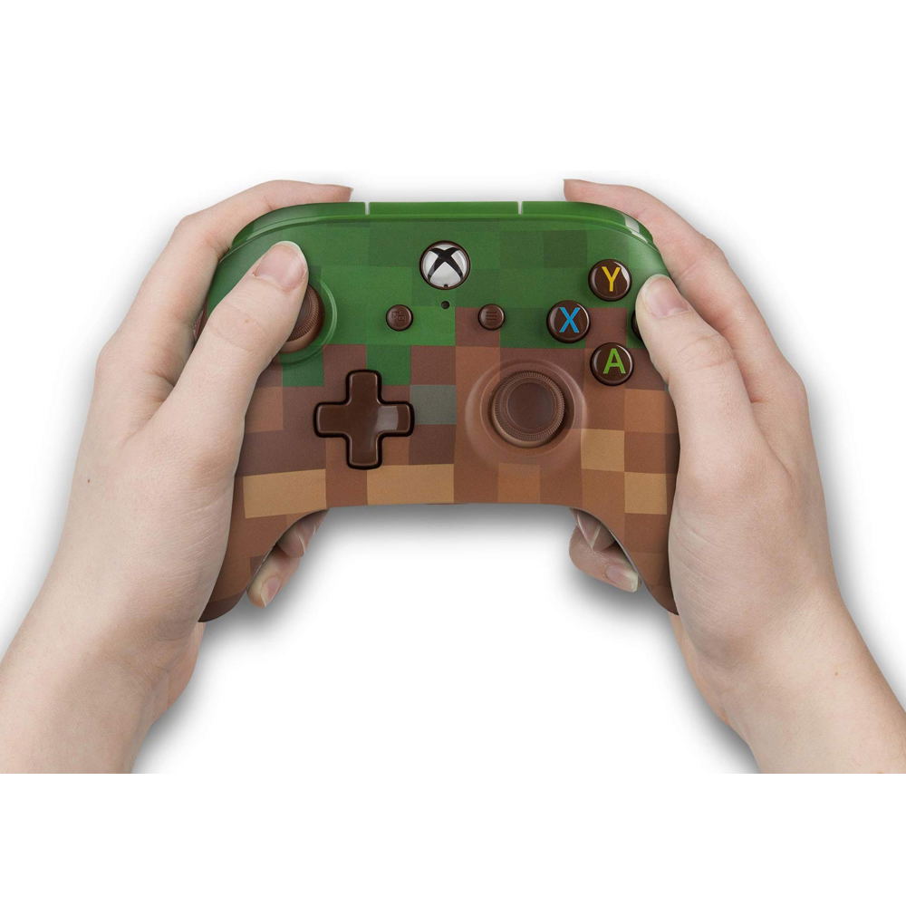 Minecraft Xbox Block PowerA Enhanced Wired Controller for Xbox One (Minecraft Grass Block ...
