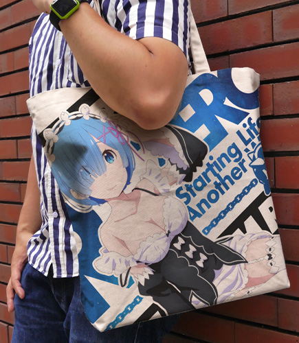 Re:Zero - Starting Life In Another World - Rem DokiDoki Full Graphic Large Tote Bag Natural image 2