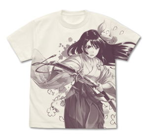 Sakura Wars - Sakura Amamiya All Print T-shirt Vanilla White (XL Size)_