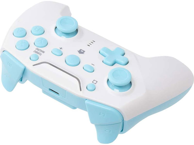Cyber Gadget Gyro Wireless Controller for Nintendo Switch (Cream x Light Blue) image 5