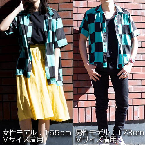 Kimetsu No Yaiba Tanjiro Kamado Haori Design Aloha Shirt (XL Size) image 4