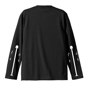 Anime Ultraman Specium Blade Glow-In-The-Dark Ribless Long Sleeve T-shirt Black (L Size)