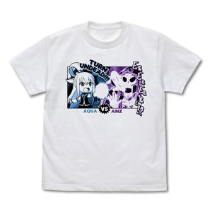 Isekai Quartet 2 - Aqua Vs Ainz T-shirt White (S Size)_