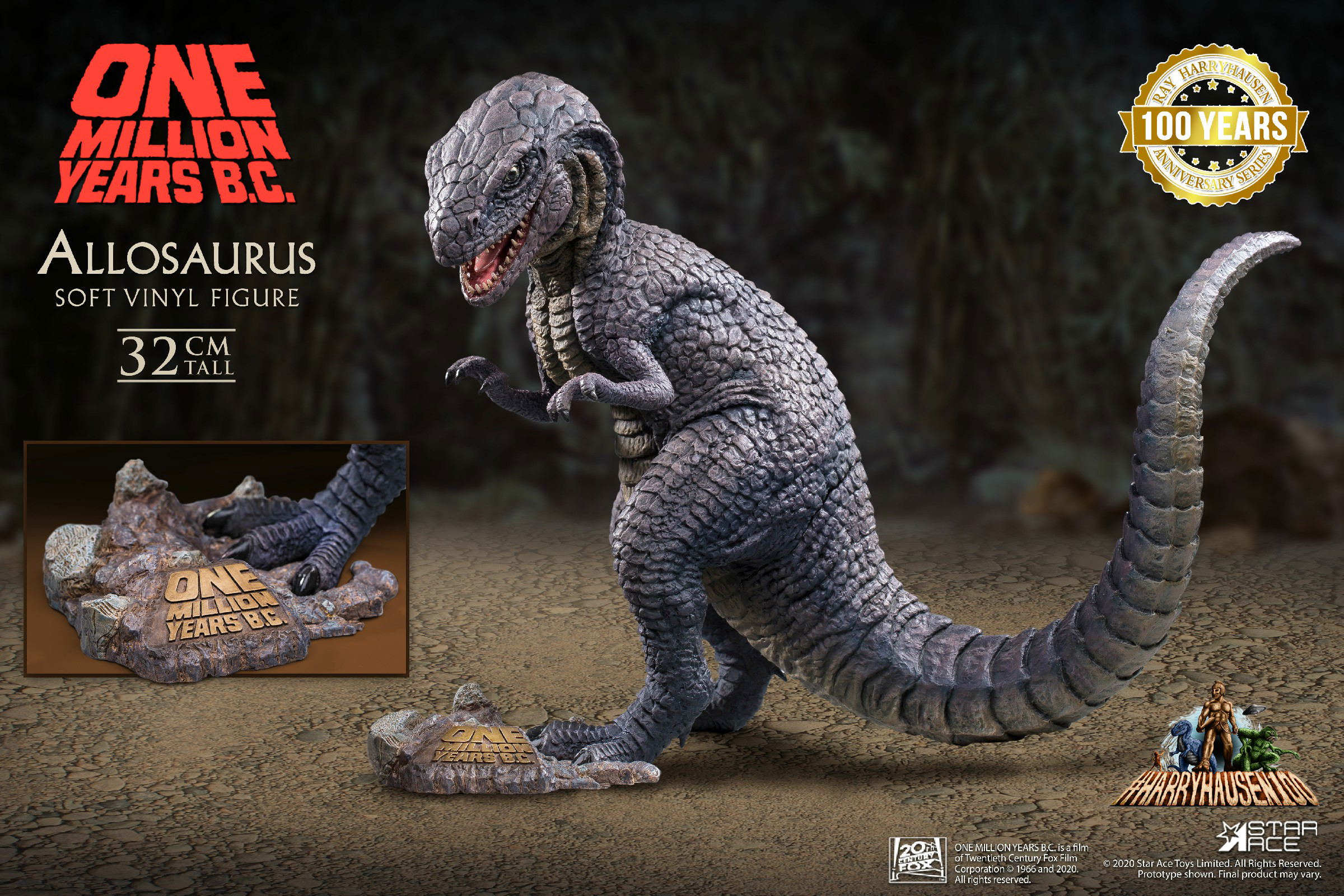 Star Ace Toys One Million Years B.C. Soft Vinyl Figure: Allosaurus