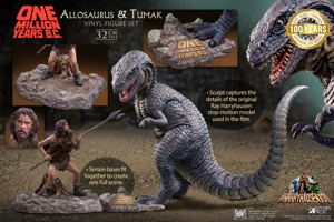 Star Ace Toys One Million Years B.C. Soft Vinyl Figure: Allosaurus vs. Tumak Sofubi Figure Set_
