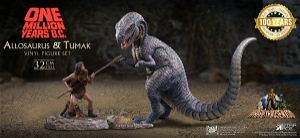 Star Ace Toys One Million Years B.C. Soft Vinyl Figure: Allosaurus vs. Tumak Sofubi Figure Set