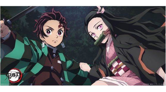 Demon Slayer: Kimetsu No Yaiba - Tanjiro And Nezuko Portrait Bath Towel image 1