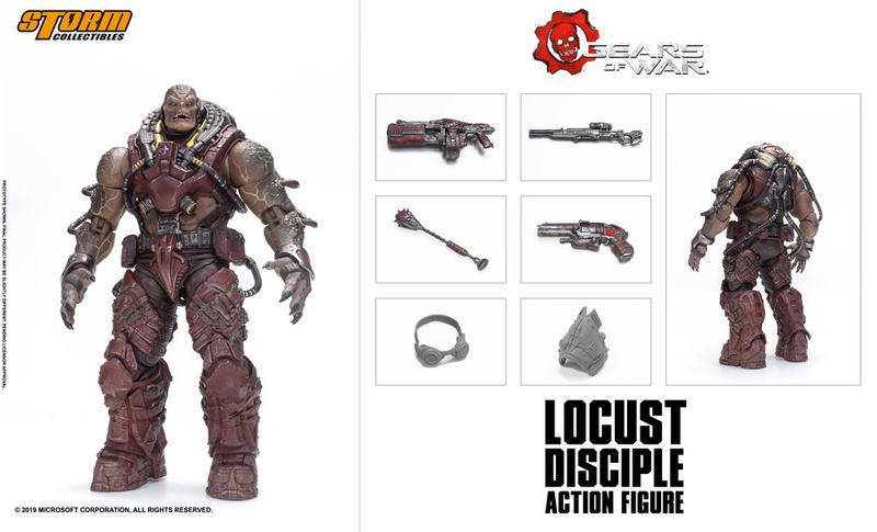 Gears of War 1/12 Scale Pre-Painted Action Figure: Locust Drones image 1