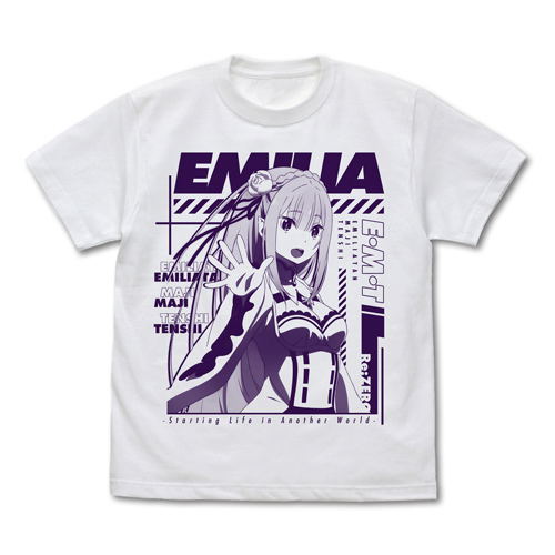 Re:Zero - Starting Life In Another World - Emilia T-shirt Ver.2.0 (White | Size S) image 1