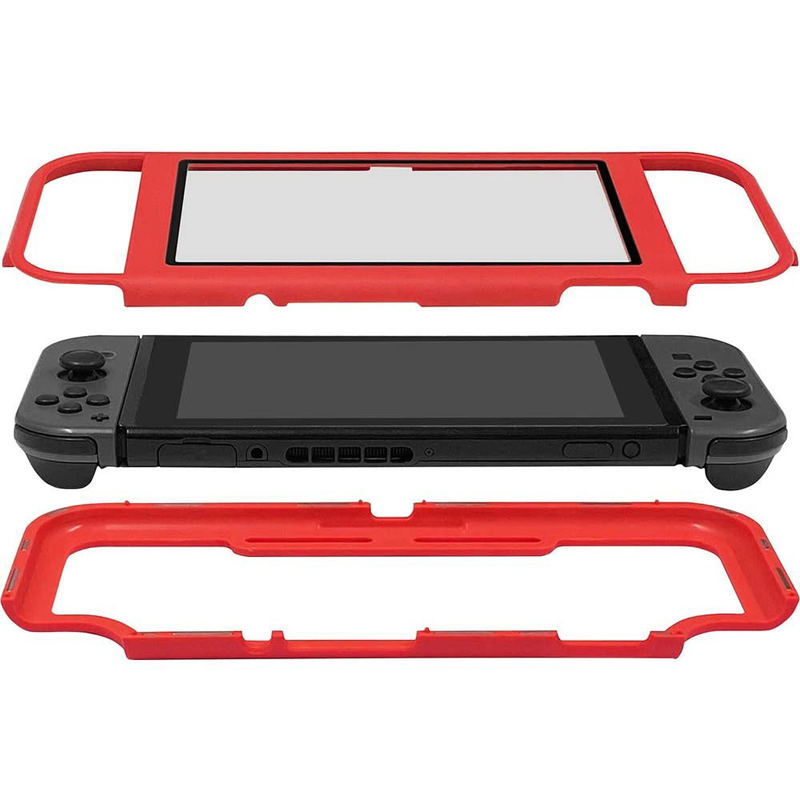 Cyber Gadget Magnet Bumper with Glass Panel for Nintendo Switch (Red) image 4