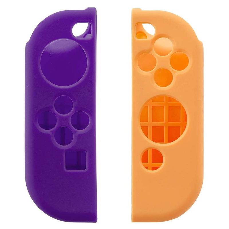 Cyber Gadget Silicon Grip Cover for Nintendo Switch Joy-Con (Purple x Orange) image 2