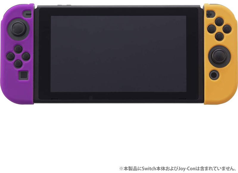 Cyber Gadget Silicon Grip Cover for Nintendo Switch Joy-Con (Purple x Orange) image 3