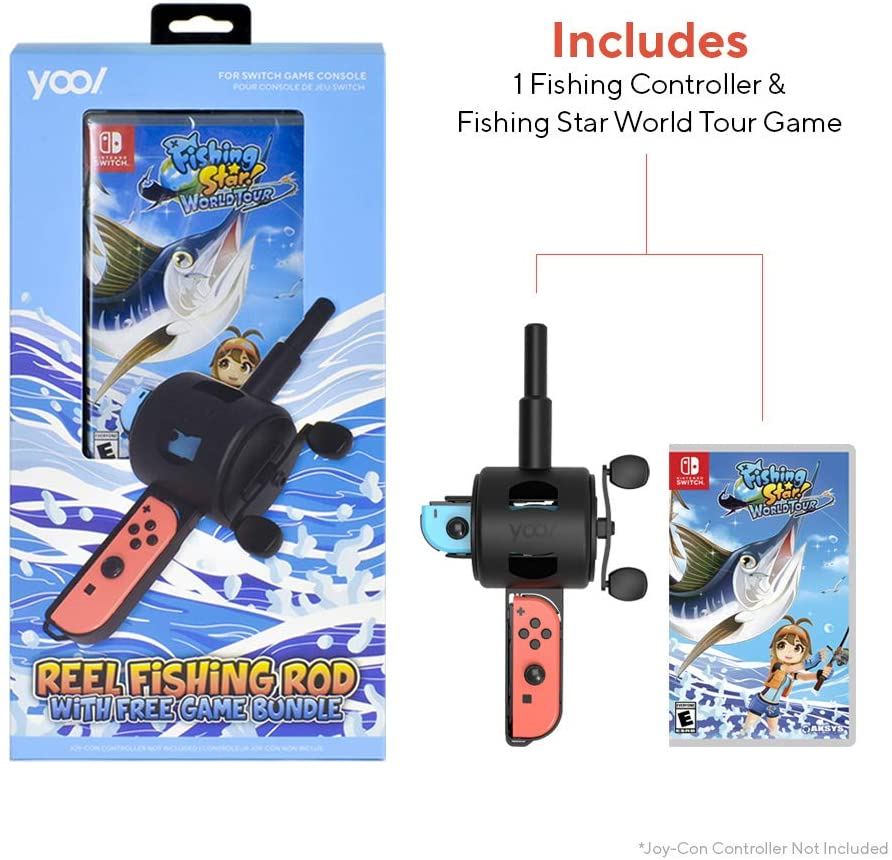 Fishing Star: World Tour w/ Reel Fishing Rod Bundle for Nintendo