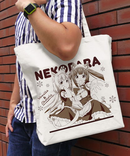 Nekopara - Chocola And Vanilla Large Tote Bag Natural image 2
