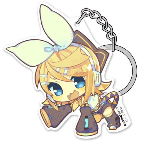 Kagamine Rin Acrylic Pinched Keychain image 1
