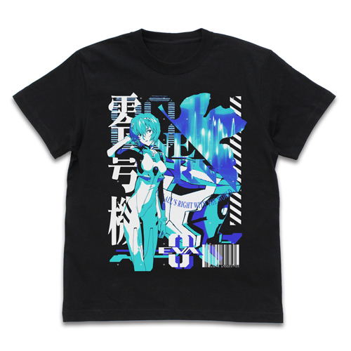 Evangelion - Eva Unit-00 Acid Graphics T-shirt Black (XL Size)