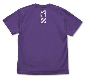 Evangelion Unit-01 Logo T-shirt Violet Purple (L Size)