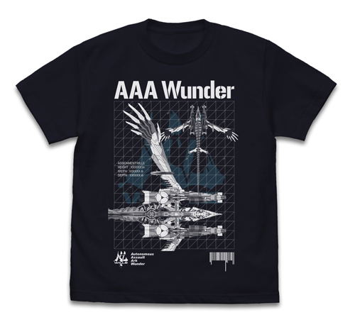 Evangelion - AAA Wunder T-shirt Dark Navy (M Size) image 1