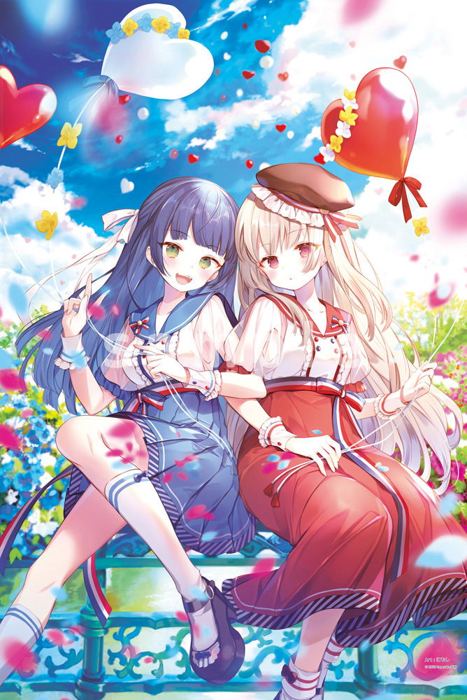 Original HD Tapestry Tapesuke Twins Illustration by Nimoshi (B1 Size) image 1