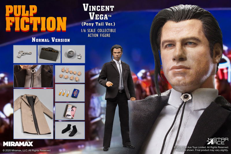 Pulp Fiction 1/6 Collectible Action Figure: Vincent Vega 2.0 (Pony Tail Ver.) image 4